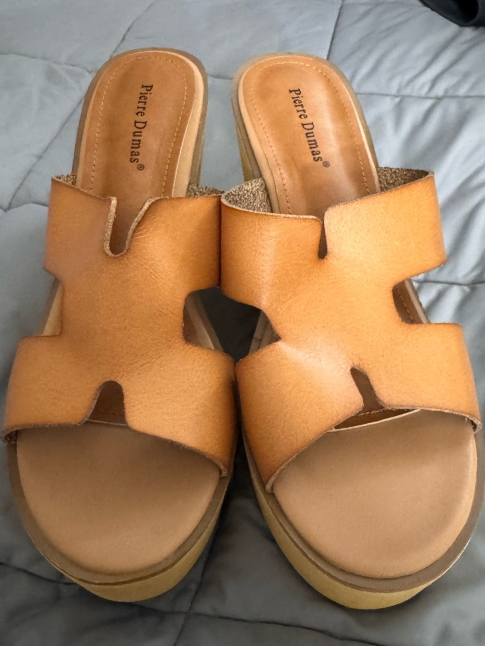 Pierre Dumas Tan Slide Clog Sandals